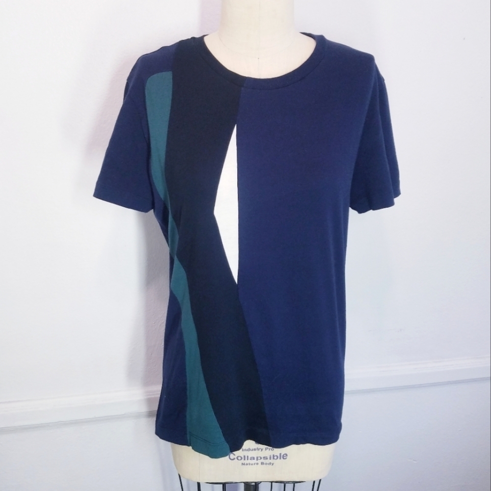 Paul Joe Paris Geometric Printed Tshirt Small Navy Paul Joe Paris Geometric Printed Tshirt Small Navy